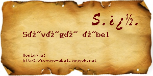 Sóvágó Ábel névjegykártya