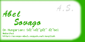 abel sovago business card